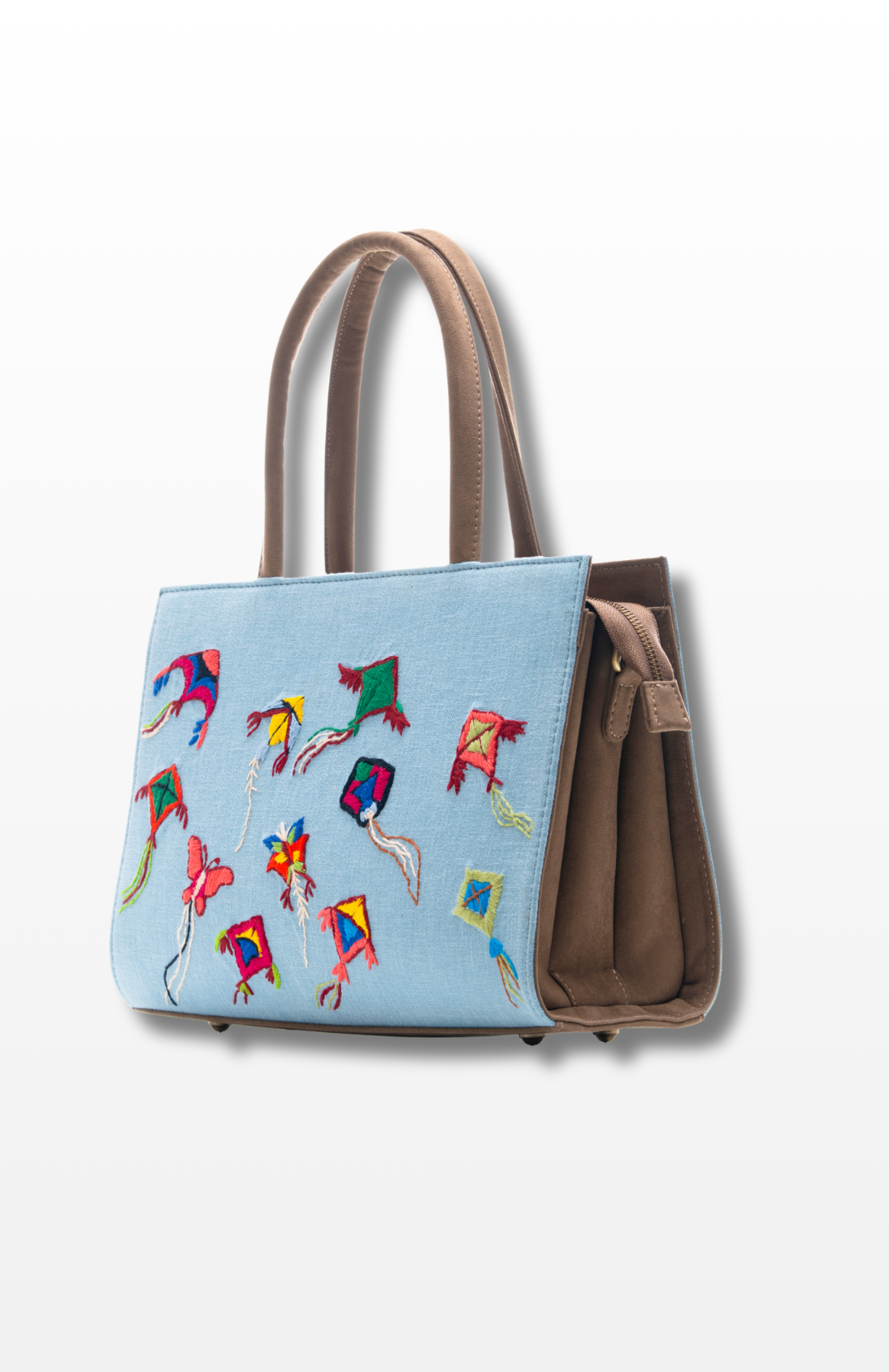 Celebration Kites (Light Blue) medium tote bag by the brand Story of Strings.
