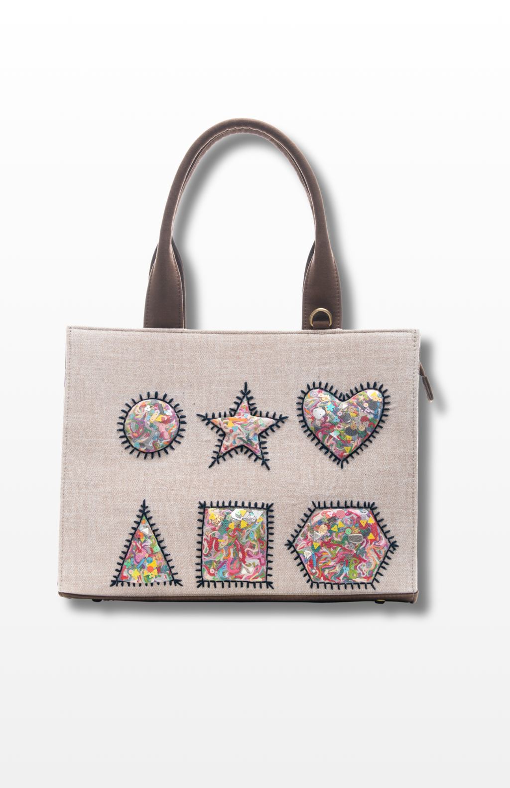 Geometry large tote by the brand Story of Strings.