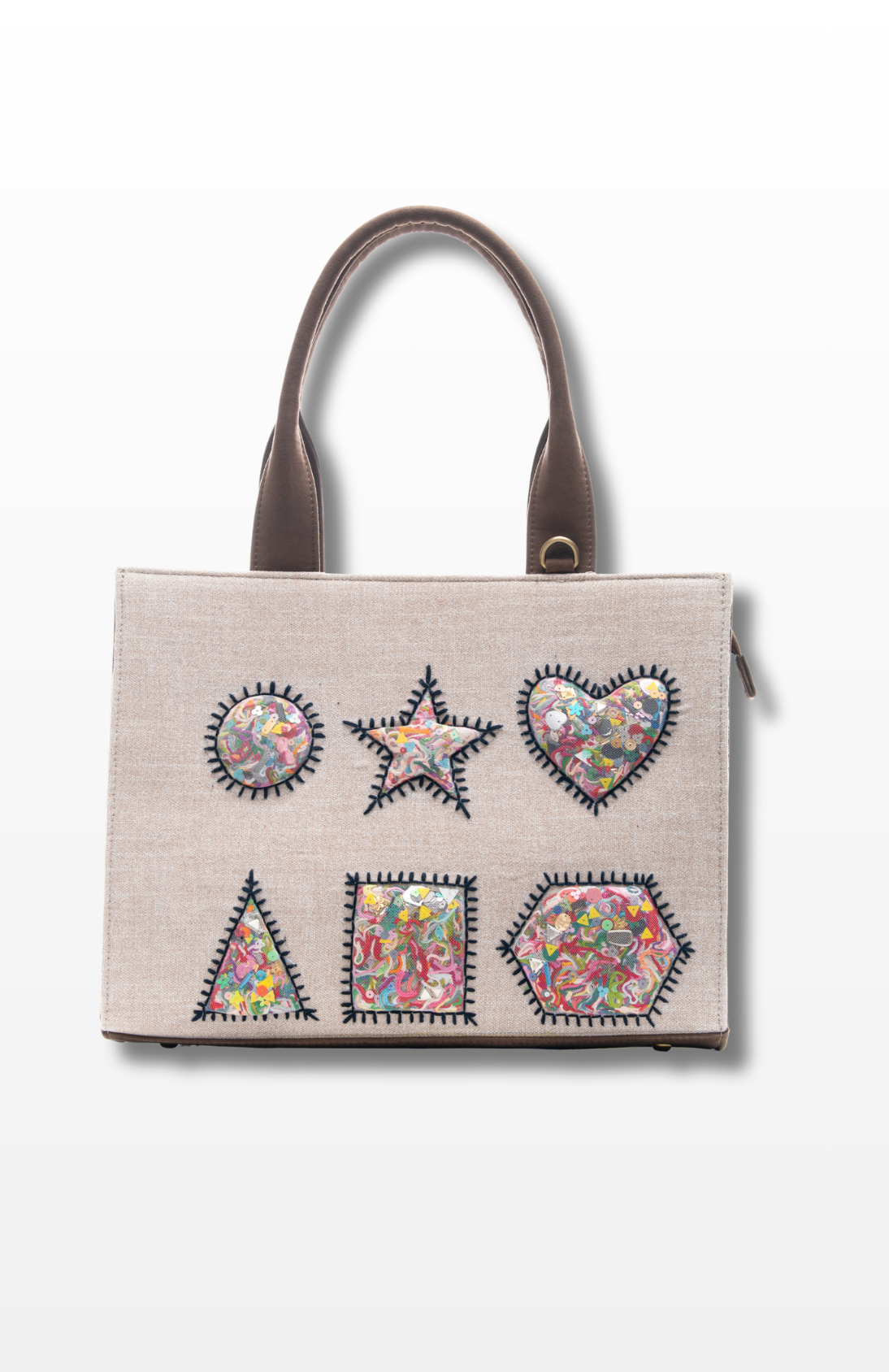 Geometry large tote by the brand Story of Strings.